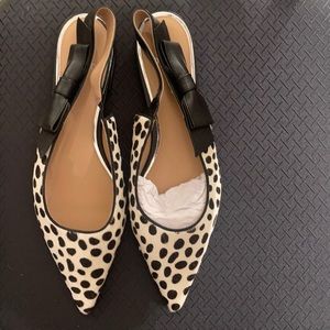 Linea Paolo Polka Dot Real fur- printed calf hair NWT size 9m